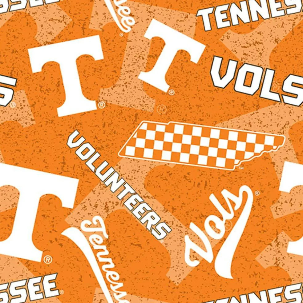 NCAA University of Tennessee Tone-on-Tone Cotton Fabric