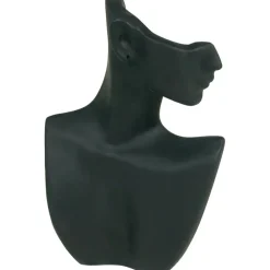 Necklace Earring Bust Black Countertop Jewelry Display