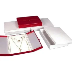 3 Necklace Earring Ring Red Leather Combo Jewelry Boxes
