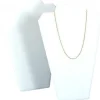 2 Necklace Easel Pad White Leather Jewelry Case Display