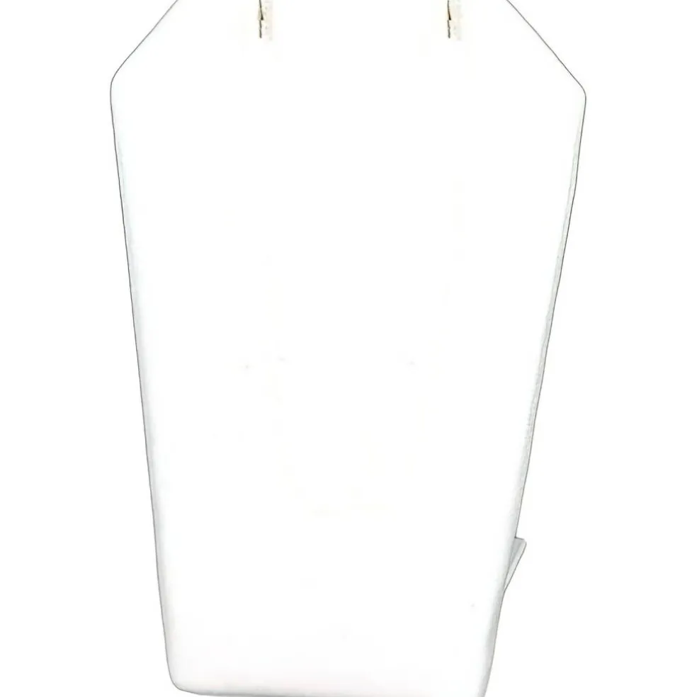 2 Necklace Pendant Chain Displays White Leather Stand