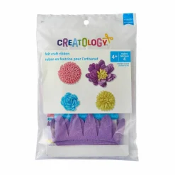 Neon Felt Ribbon Flower Craft Kit by Creatology™