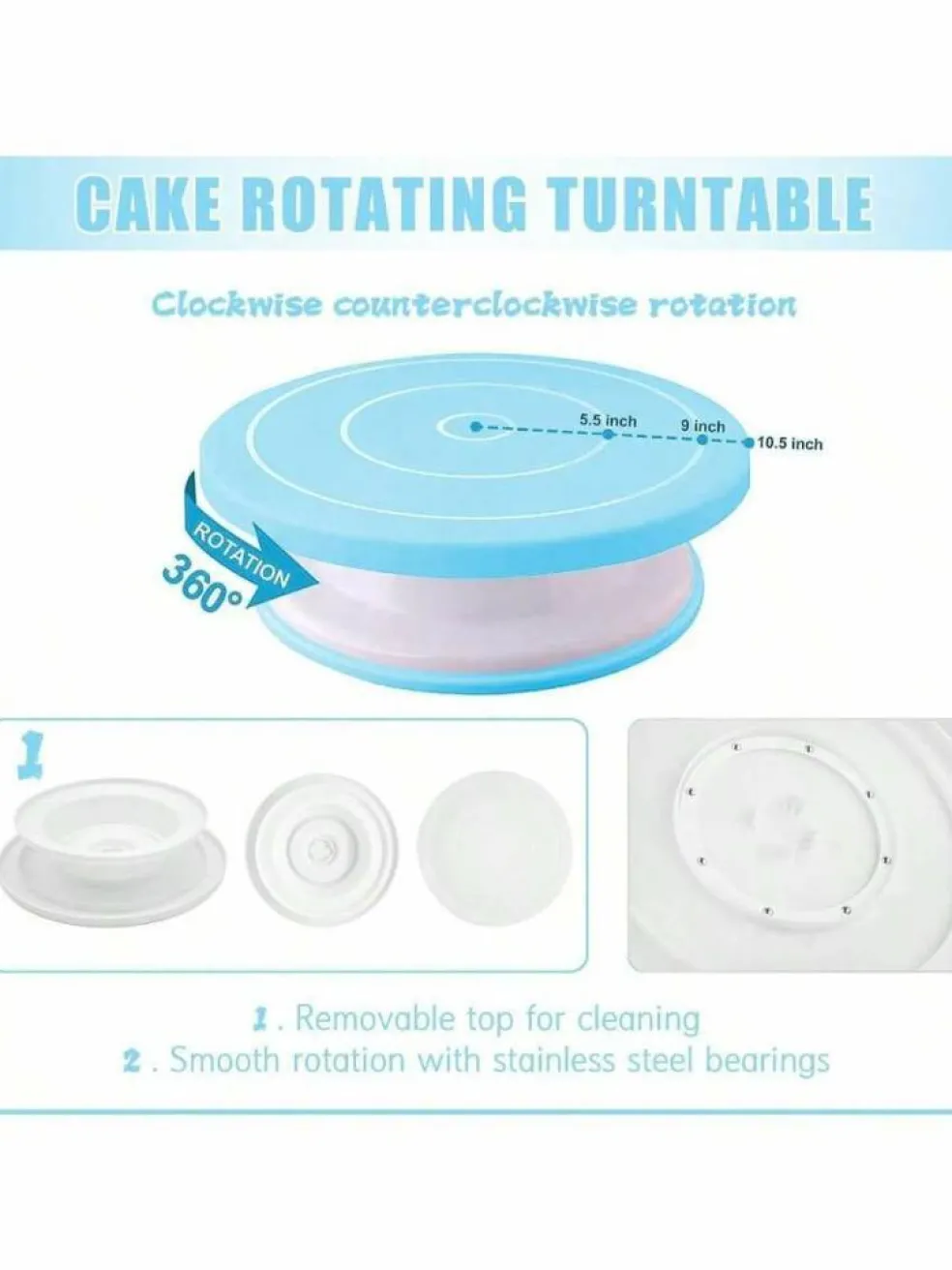 New Cake Decorating Supplies Kit Tools 255pcs, Cake Decorating Set with Cake Turntable