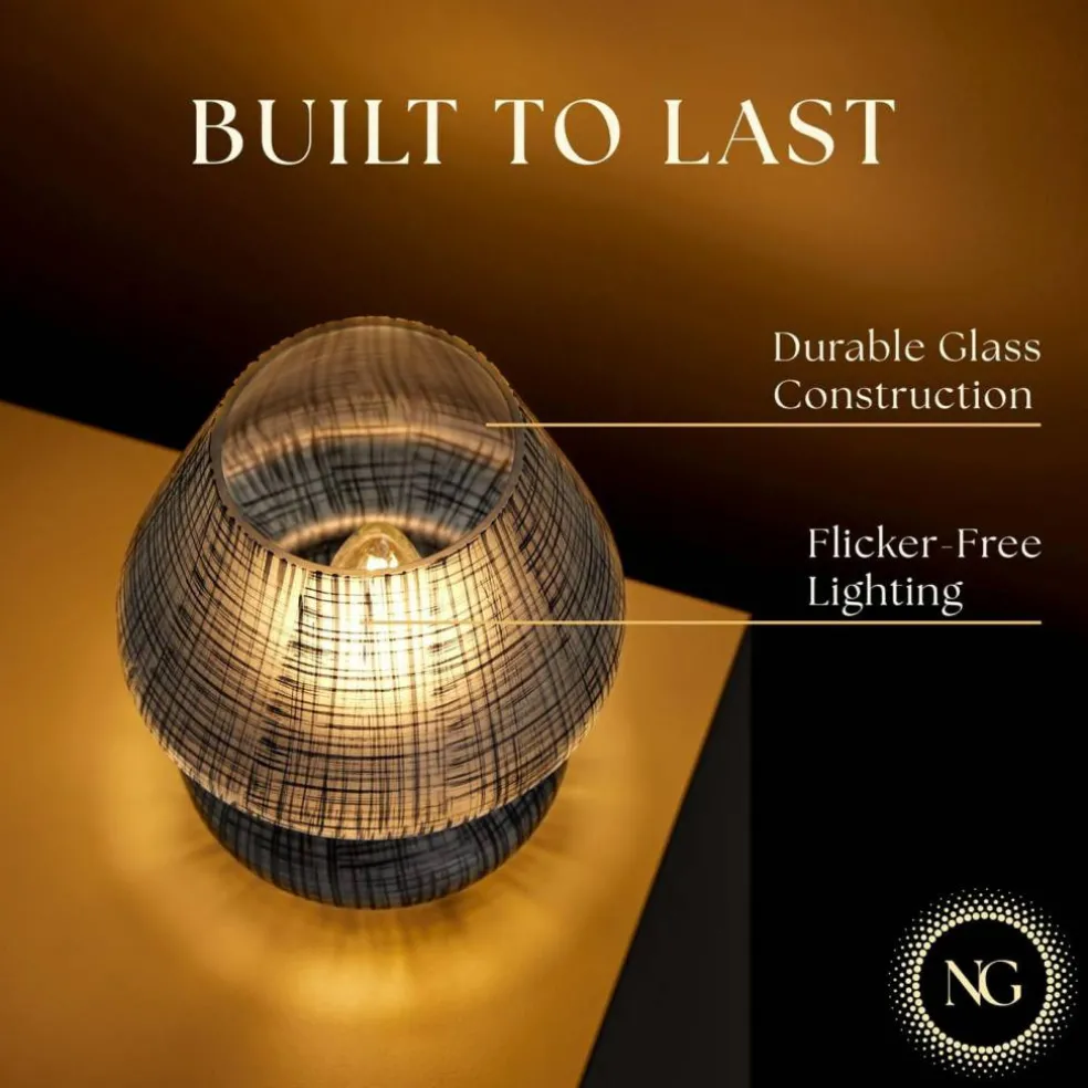 Next Glow Mushroom Lamp - Retro Funky Aesthetic LED Table Lamp, Dimmable E26 Socket Bulb