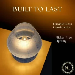 Next Glow Mushroom Lamp - Retro Funky Aesthetic LED Table Lamp, Dimmable E26 Socket Bulb