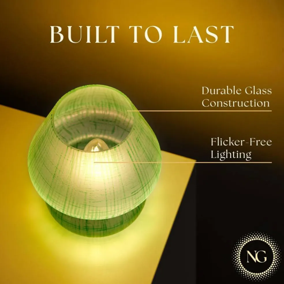 Next Glow Mushroom Lamp - Retro Funky Aesthetic LED Table Lamp, Dimmable E26 Socket Bulb