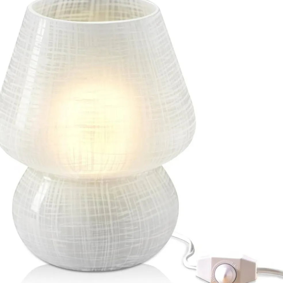 Next Glow Mushroom Lamp - Retro Funky Aesthetic LED Table Lamp, Dimmable E26 Socket Bulb