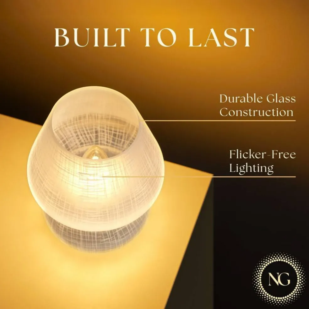Next Glow Mushroom Lamp - Retro Funky Aesthetic LED Table Lamp, Dimmable E26 Socket Bulb