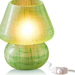 Next Glow Mushroom Lamp - Retro Funky Aesthetic LED Table Lamp, Dimmable E26 Socket Bulb