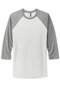 Next Level Unisex Tri Blend Three Quarter T-Shirt Free Shipping