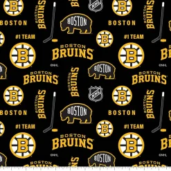 NHL Boston Bruins Allover Cotton Fabric