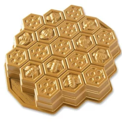 Nordic Ware Cast Aluminum Honeycomb Pull - Apart Pan, Gold