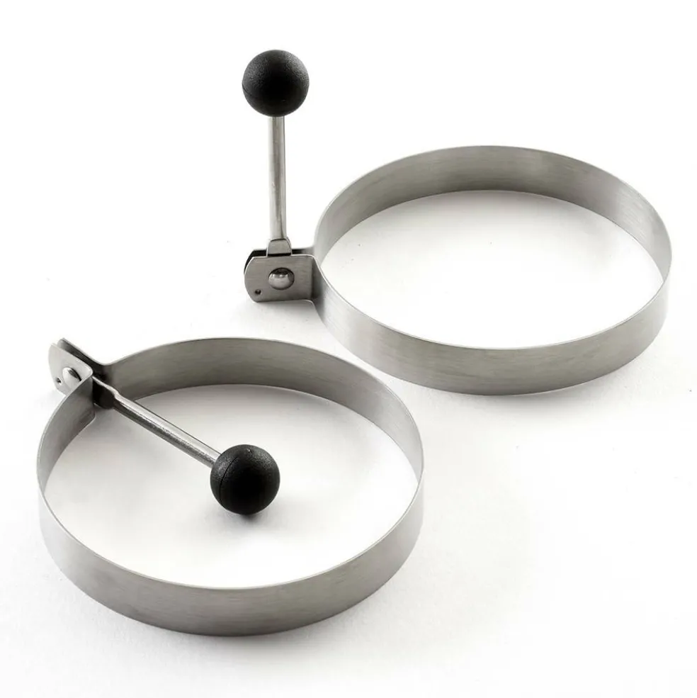 Norpro Egg Pancake Batter Omelet Burger Rings Perfectly Round Set of 2