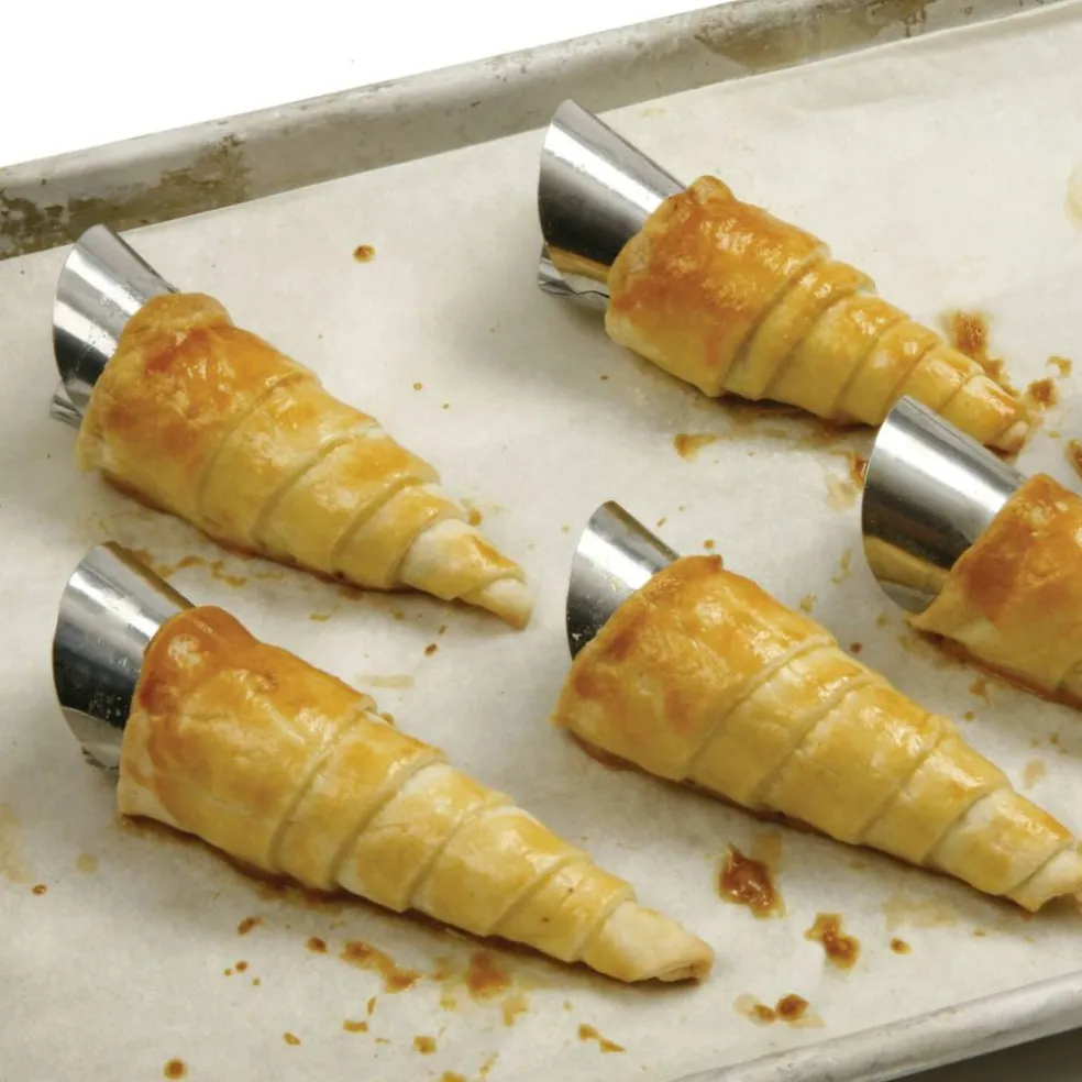 Norpro 6 pc Stainless Steel Pastry Cream Horn Baking Mold Set