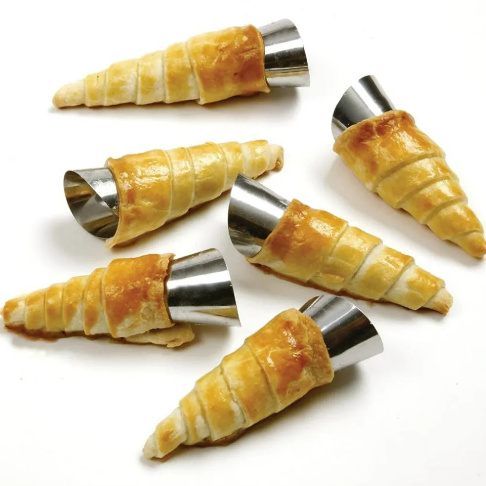 Norpro 6 pc Stainless Steel Pastry Cream Horn Baking Mold Set