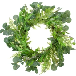 Northlight Eucalyptus and Foliage Springtime Floral Wreath - Green - 20"