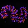 Northlight 6ft. Fiber Optic Orange & Purple LED Artificial Black Halloween Garland
