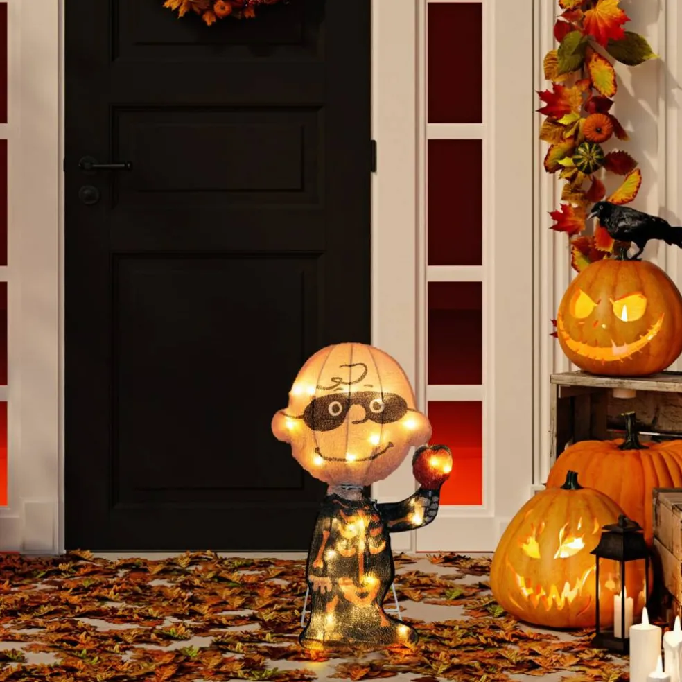 Northlight LED Lighted Charlie Brown Bones Outdoor Halloween Yard Decoration - 18"