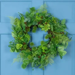 Northlight Maidenhair Fern and Foliage Spring Wreath 24-Inch