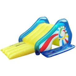 Northlight Pool Side Slide With an Attached Sprayer - 98" - Yellow and Blue