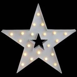 Northlight 15" White Star LED Marquee Wall Sign