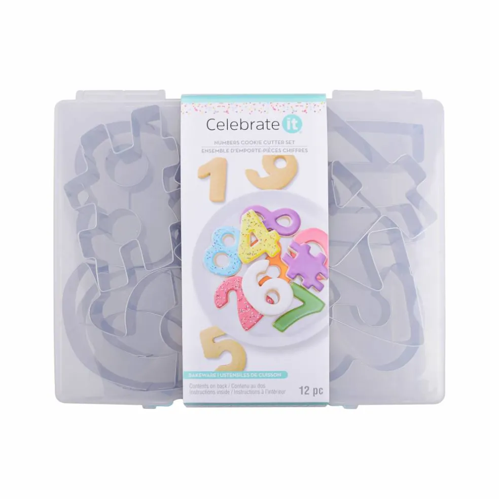 Numbers Stainless Steel Cookie Cutter Set by Celebrate It®