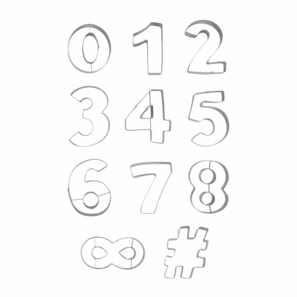 Numbers Stainless Steel Cookie Cutter Set by Celebrate It®