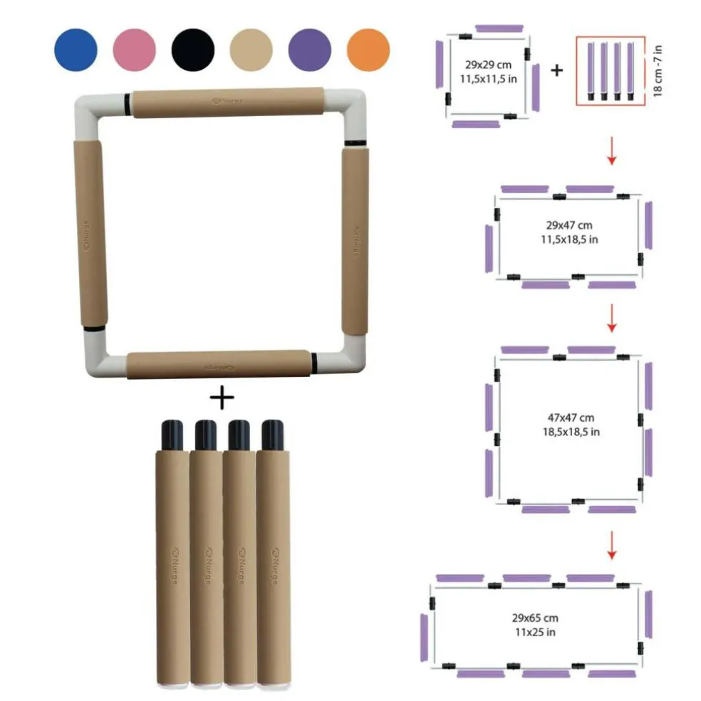 Nurge Embroidery Snap Frame 270-2 Beige