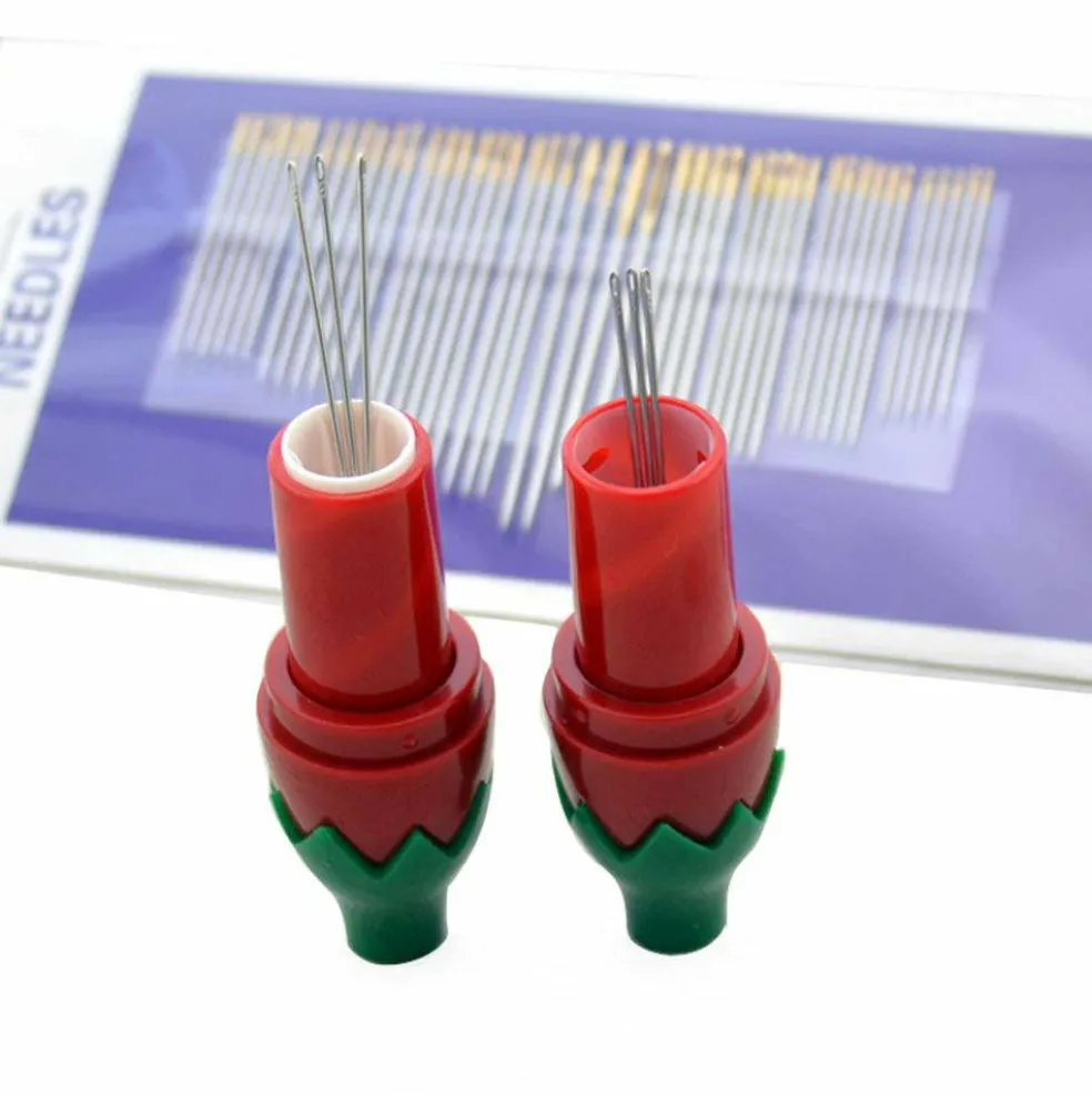 NX Garden Needle Case 3PCS Chili Shaped Needles Storage Container Needle Holder Sewing Tool Knitting Accessorie for Needlework DIY Craft Tool