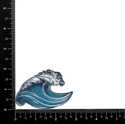 Ocean Wave, Beach, Coastal, Embroidered, Iron on Patch