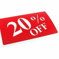 6 20% Off Display Signs Showcase Window Sale Message