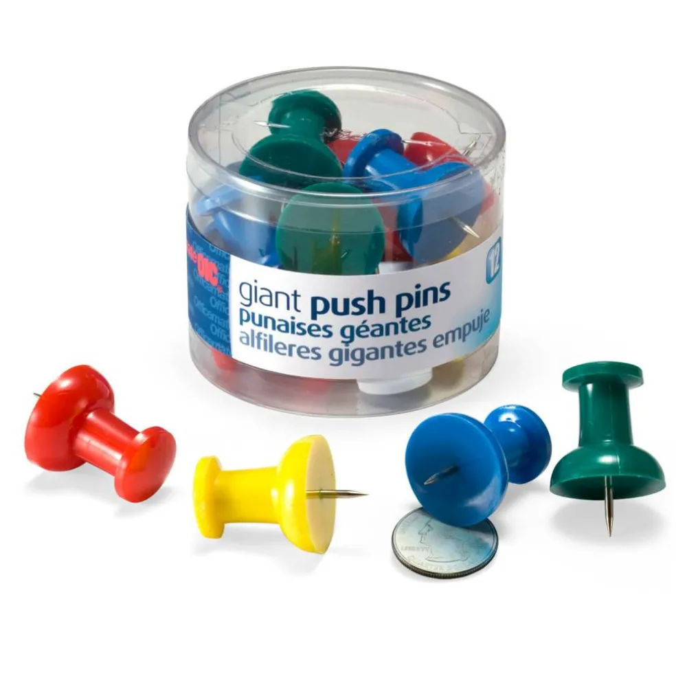 Officemate® Giant Push Pins, 6 Packs of 12