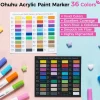 Ohuhu® Akaka 36 Color Brush & Fine Dual Tip Acrylic Paint Markers