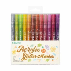 Ohuhu® 24 Color 0.7mm Fine Tip Glitter Markers