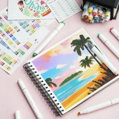 Ohuhu® Honolulu B Brush & Fine Dual Tip 24 Color Basic Marker Set