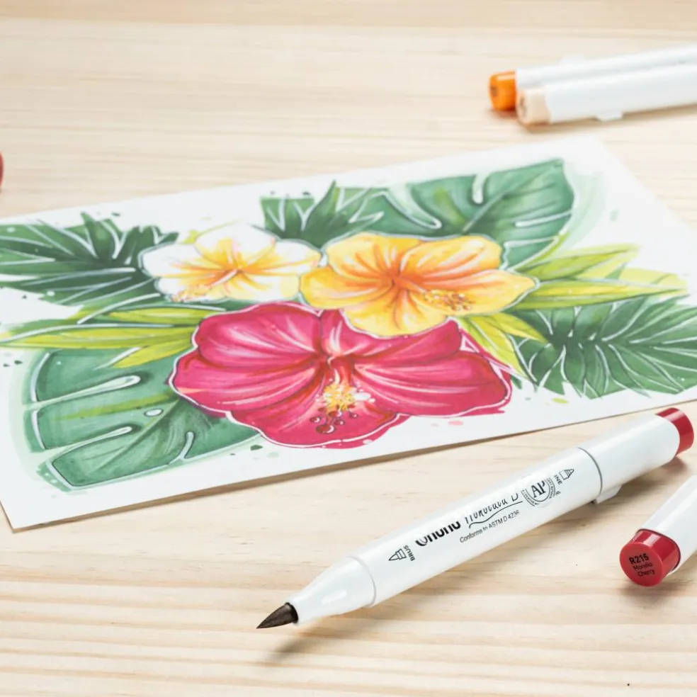 Ohuhu® Honolulu B Brush & Fine Dual Tip Marker