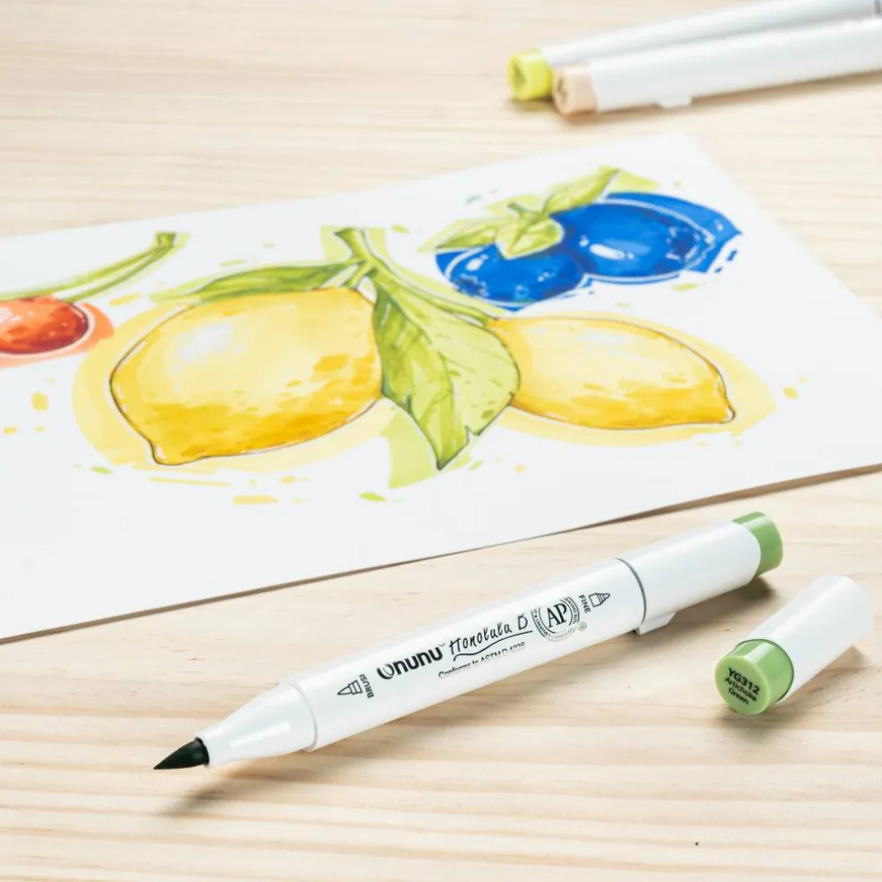 Ohuhu® Honolulu B Brush & Fine Dual Tip Marker