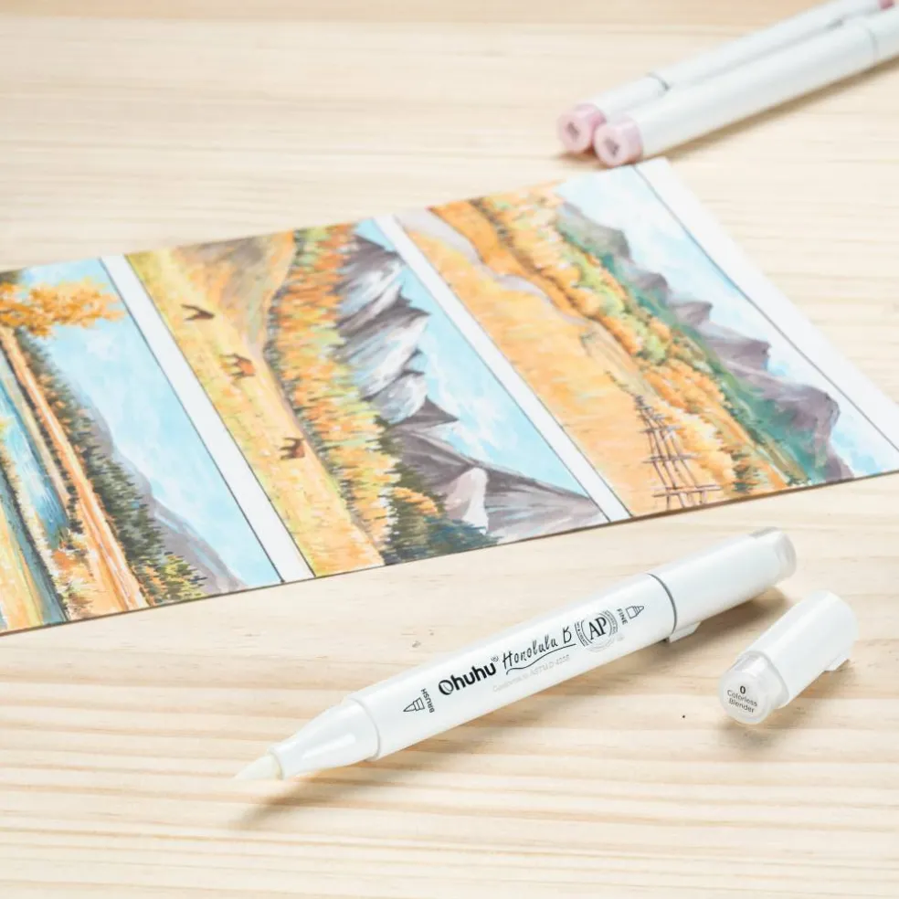 Ohuhu® Honolulu B Brush & Fine Dual Tip Marker