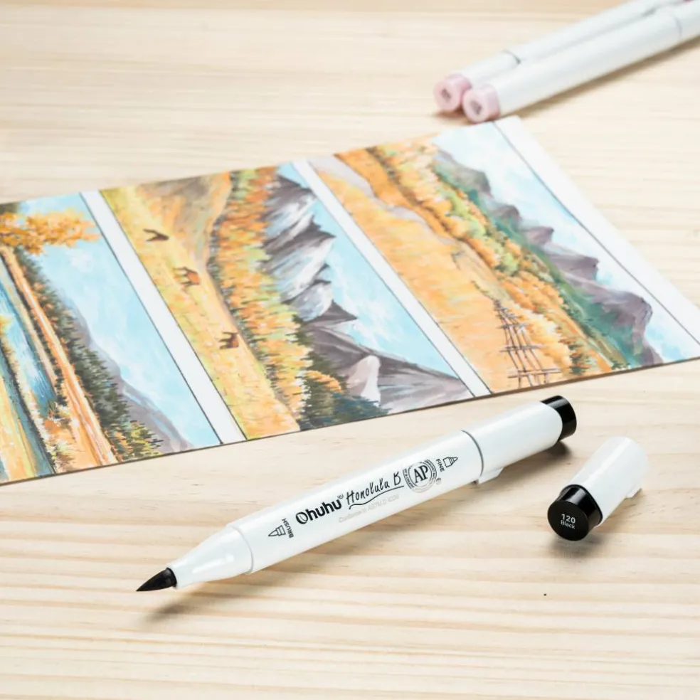 Ohuhu® Honolulu B Brush & Fine Dual Tip Marker