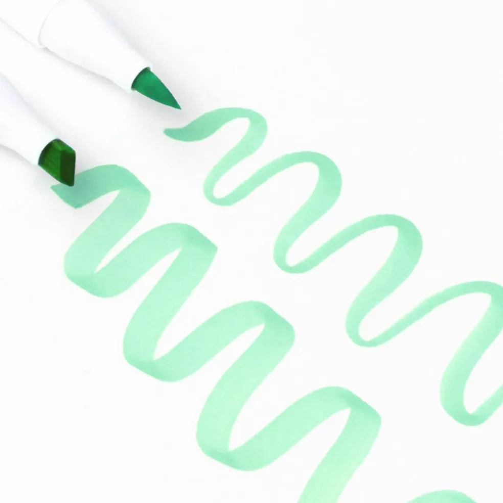 Ohuhu® Honolulu Brush & Chisel Dual Tip Pastel Tones Marker Set