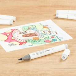 Ohuhu® Honolulu Brush & Chisel Dual Tip Marker