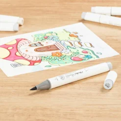 Ohuhu® Honolulu Brush & Chisel Dual Tip Marker