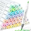 Ohuhu Honolulu 2S 48/96 Pastel Colors Markers Alcohol Based - Brush & Soft Chisel Dual Tips - Sweetness & Blossoming Color Sets