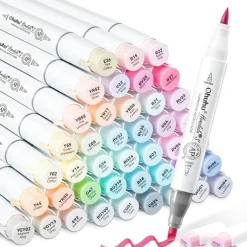 Ohuhu Honolulu 2S 48/96 Pastel Colors Markers Alcohol Based - Brush & Soft Chisel Dual Tips - Sweetness & Blossoming Color Sets