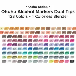 Ohuhu® Oahu 128 Color Basic Alcohol Markers