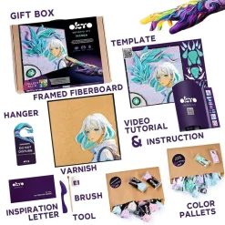 OKTO DIY 3D Creative Air Dry Clay 3D Painting set