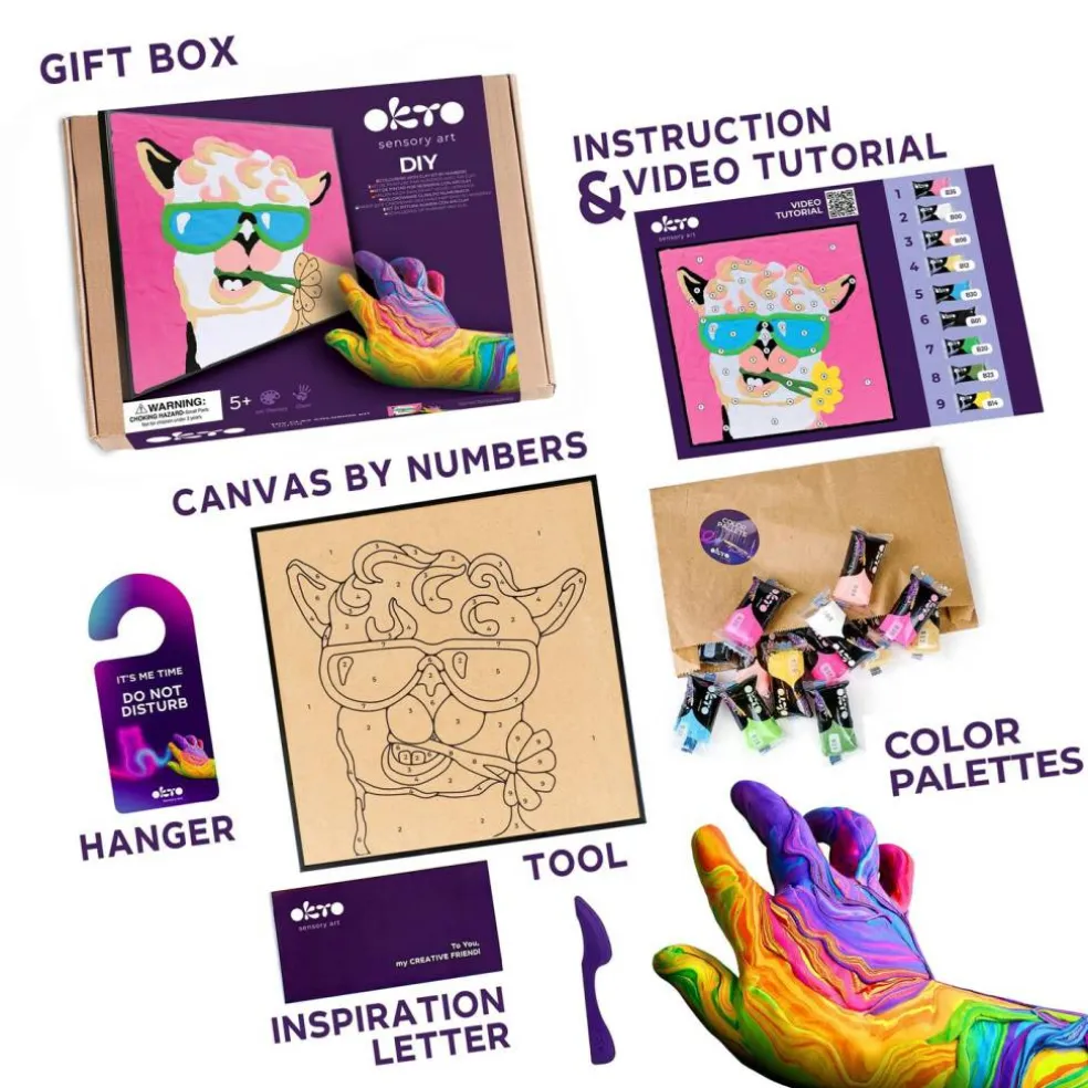 OKTO DIY 3D Creative Air Dry Clay 3D Painting set "MANGA" Earth