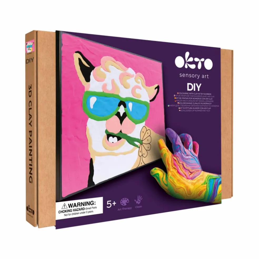 OKTO DIY 3D Creative Air Dry Clay 3D Painting set "MANGA" Earth