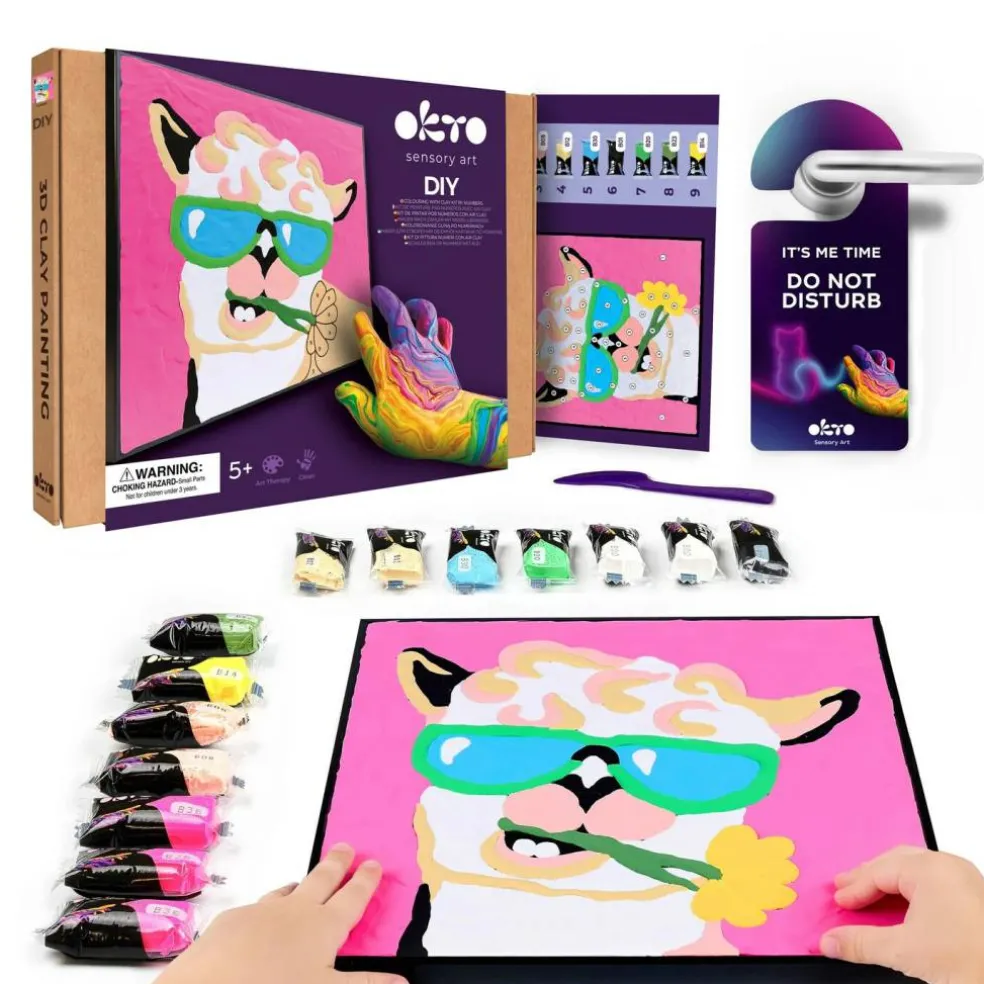 OKTO DIY 3D Creative Air Dry Clay 3D Painting set "MANGA" Earth