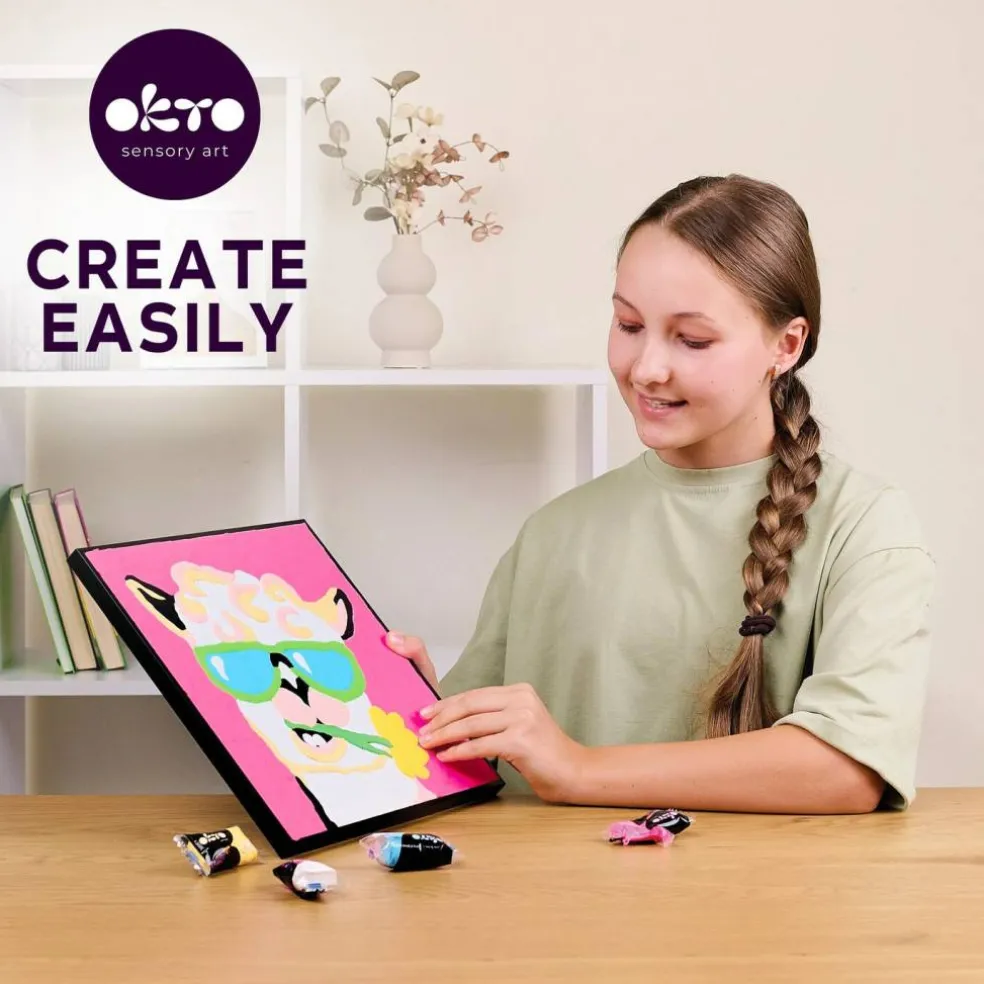 OKTO DIY 3D Creative Air Dry Clay 3D Painting set "MANGA" Earth